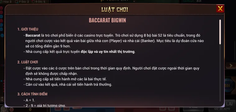 Đại Phá Sảnh Baccarat BigWin Tại BomWin Gom Tiền Thưởng Choáng Ngợp