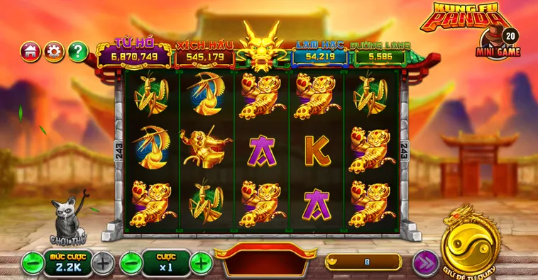 Đại Chiến Sảnh Slot Game Kung Fu Panda Tại BomWin Săn Siêu Hệ Số Nhân