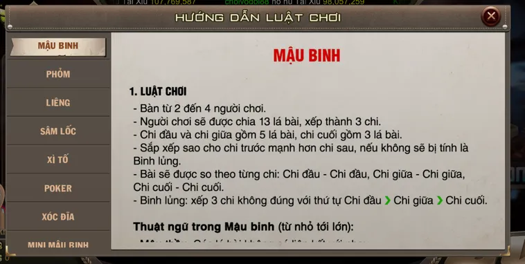 Mậu Binh Tại BomWin Hướng Dẫn Cách Xếp Bài Bất Bại Nhận Tiền Thưởng Lớn