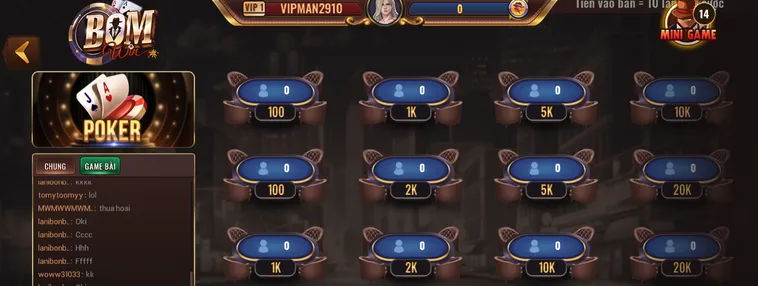 Poker Tại BomWin Đấu Trường Bài Tây Đỉnh Cao Săn Thưởng Tiền Tỷ Mỗi Ngày