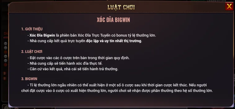 Mê Đắm Sảnh Xóc Đĩa BigWin Tại BomWin Rinh Ngay Kho Báu Tiền Mặt Khổng Lồ